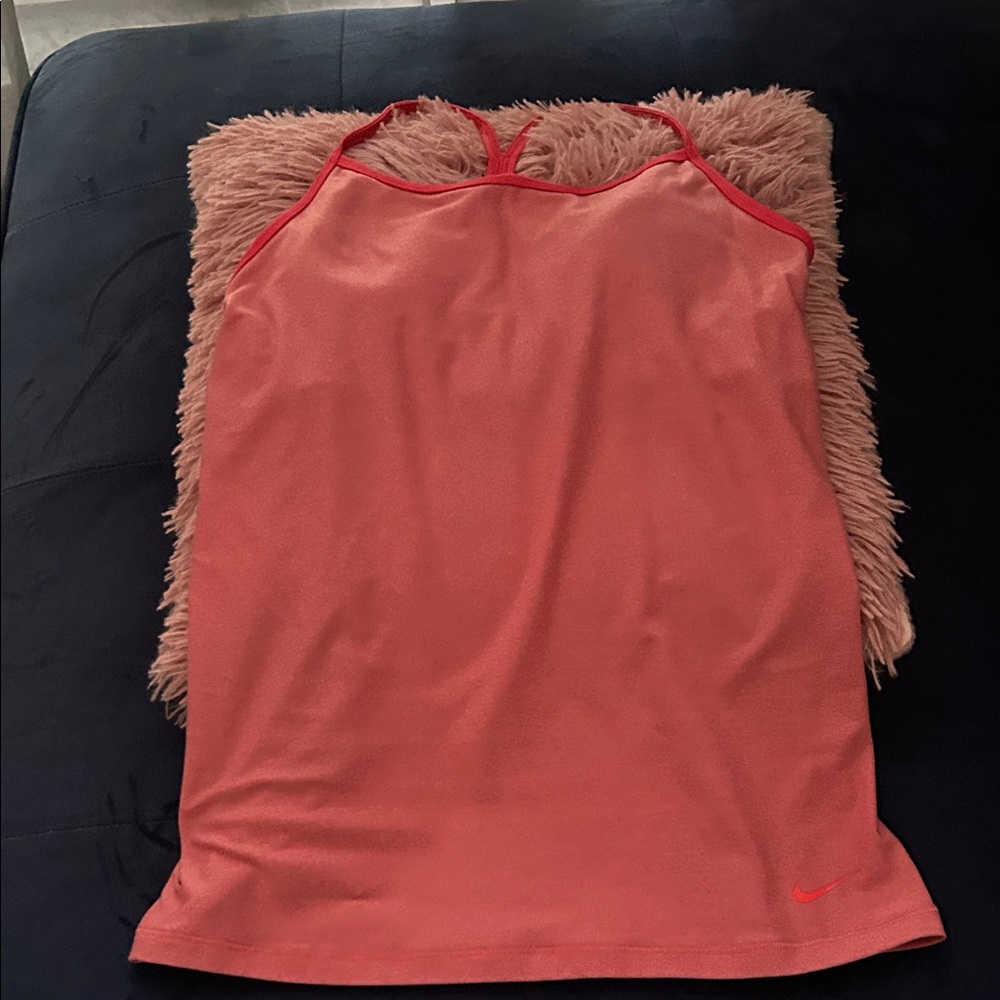 Nike Coral Red Tank padded Top